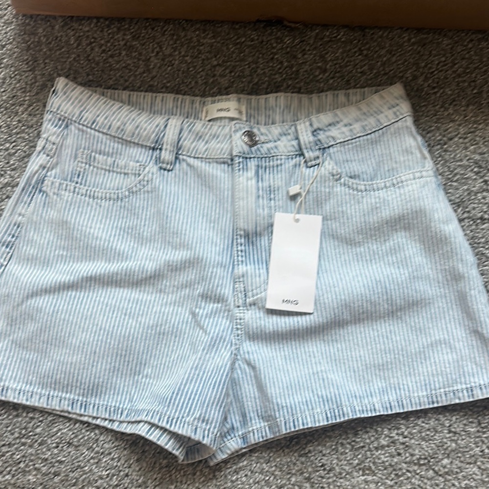 Mango Light Blue Women's Shorts